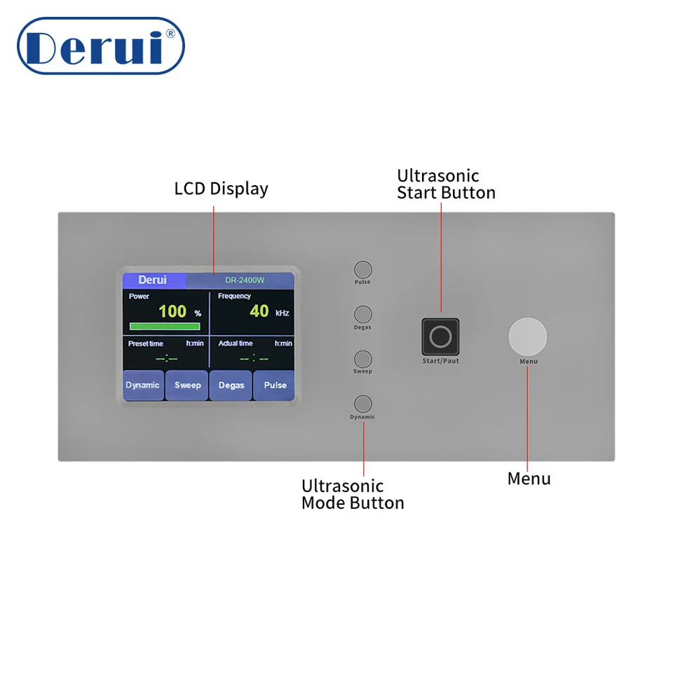디지털 초음파 발생기 LCD 터치 스크린 클리너 40Khz 변환기 드라이버600W