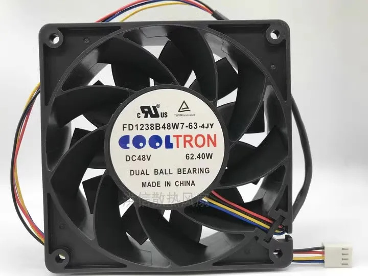 FD1238B48W7-63-4JY 인버터 냉각팬 DC48V 62.40W 12cm 1203 8