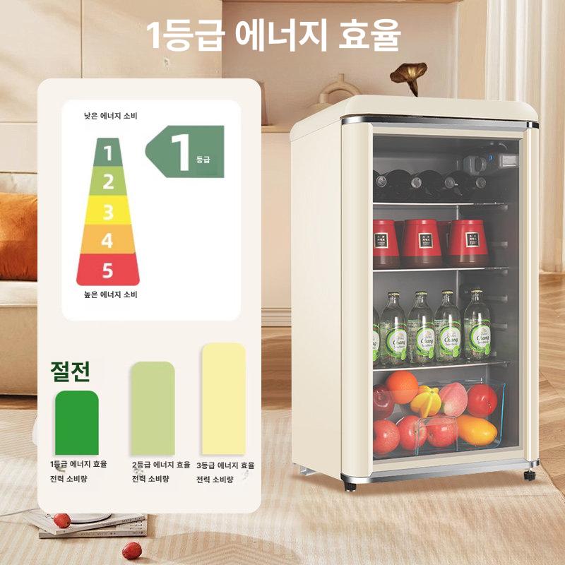 술장고 음료수 와인 미니 원룸 주류 블랙 냉장고 소형 카페 냉장 도어 - 상세 이미지 5