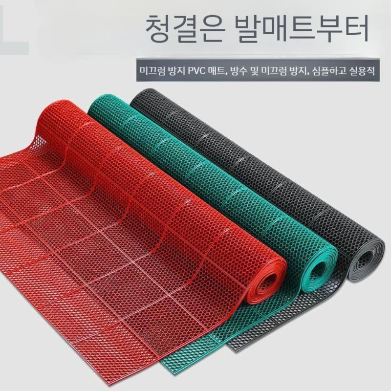 수영장매트 고무매트 수영장 물놀이 고무 액세서리 야외 바닥매트 방수 플로어 풀장 수영 여름 레드 폭 90cm x 길이 1m - 상세 이미지 4