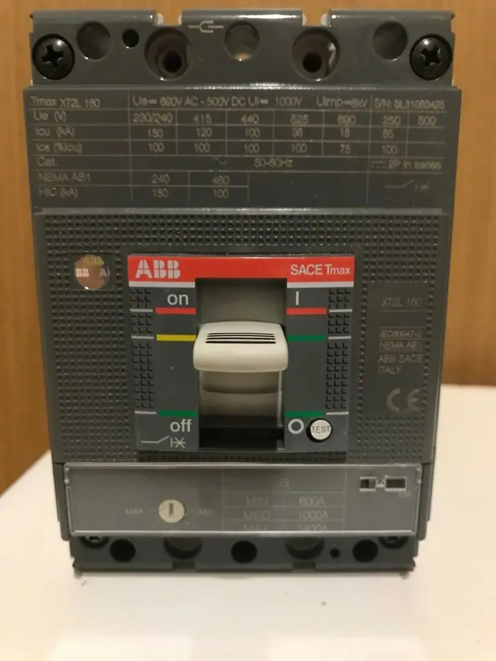 오리지널 ABB 몰드 케이스 회로차단기 XT2L160 MA160 신