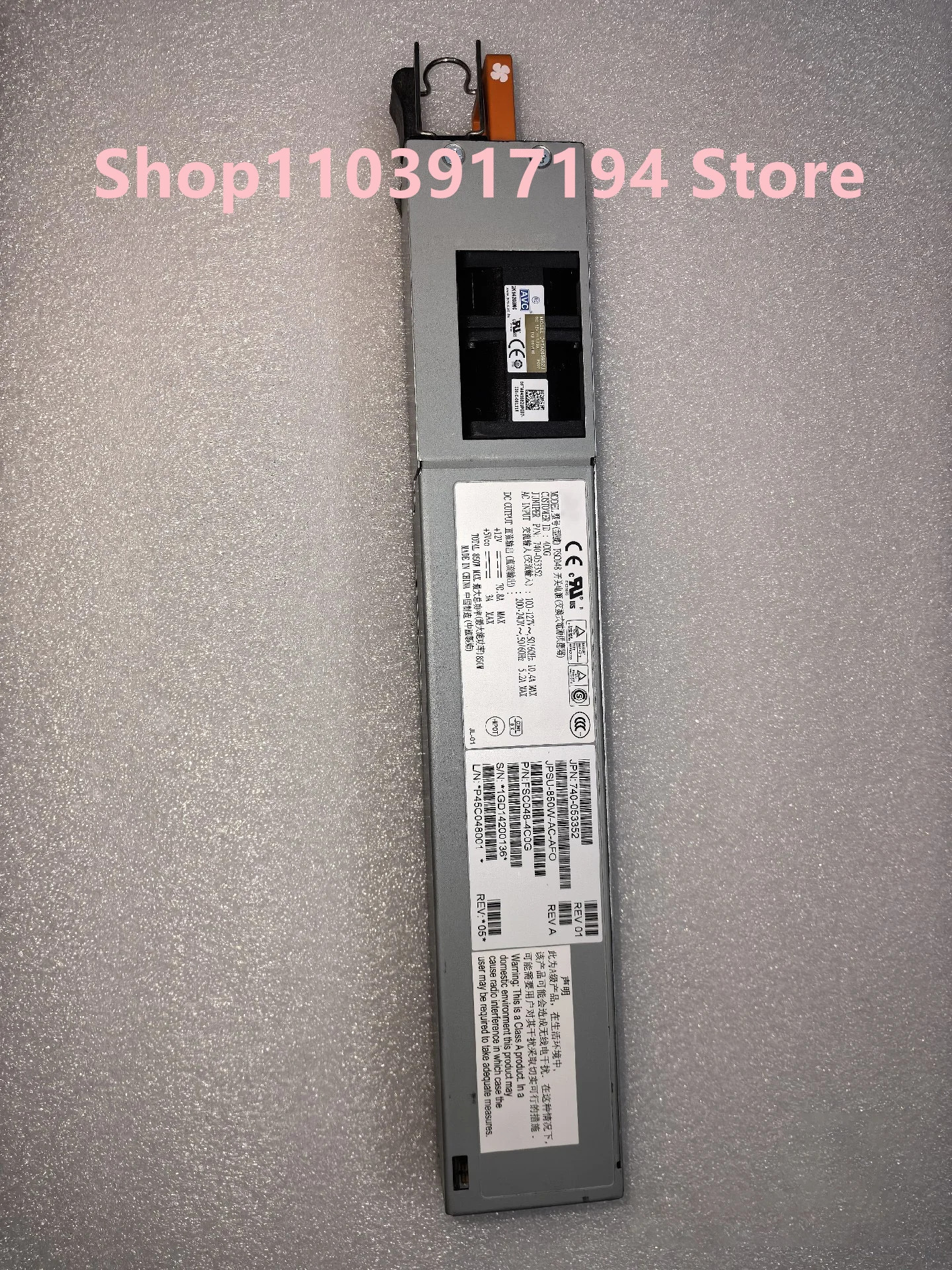 주니퍼 JPSU-850W-AC-AFO FSB048 ID4C0G p/n 740-053352 전원공급장치