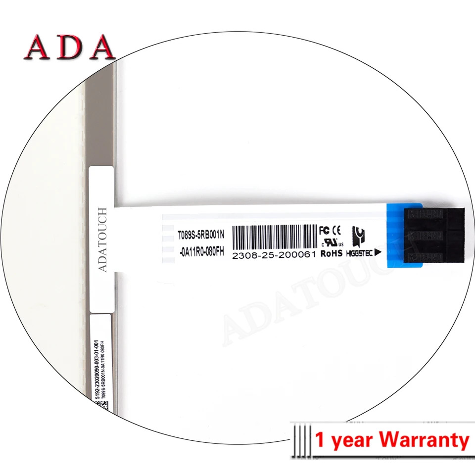 T089S-5RB001N-0A11R0-080FH 터치 스크린 패널 유리 디지타이저 089S-5RB001