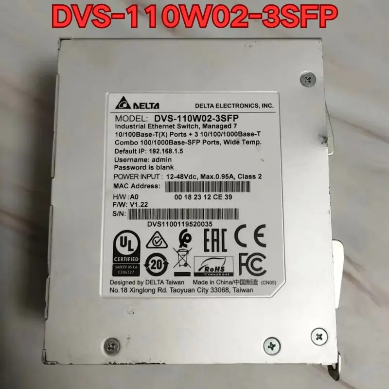 리퍼 산업네트워크 스위치 정상 기능 DVS-110W02-3SFP