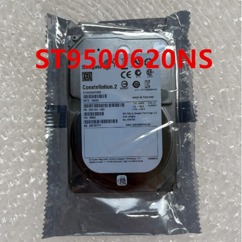 씨게이트오리지널 HDD 500GB 2.5 인치 7.2K SATA 6 Gb/s 64MB 엔터프라이즈 ST9500620NS 내장 신