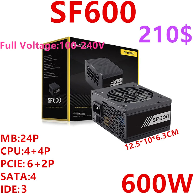 Corsair SFX 전원공급장치 새 원본 PSU 600W 450W 750W SF600 SF450 RPS0111 75-03455 RPS0025 SF750