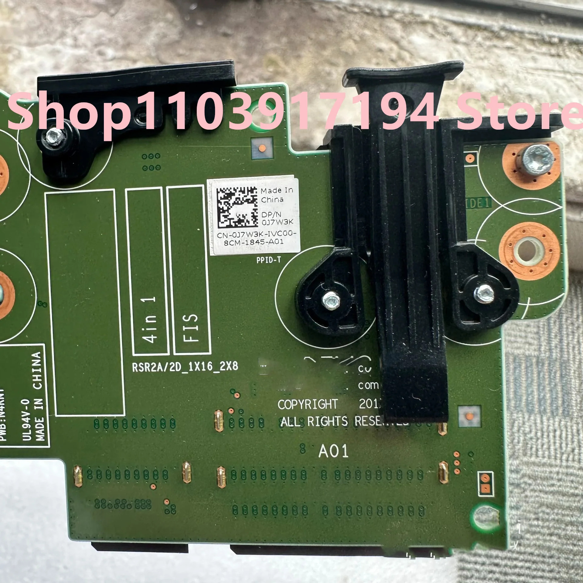 PCIE 슬롯 리프트 카드 Dell R740 R740XD RISER2 확장 0J7W3K