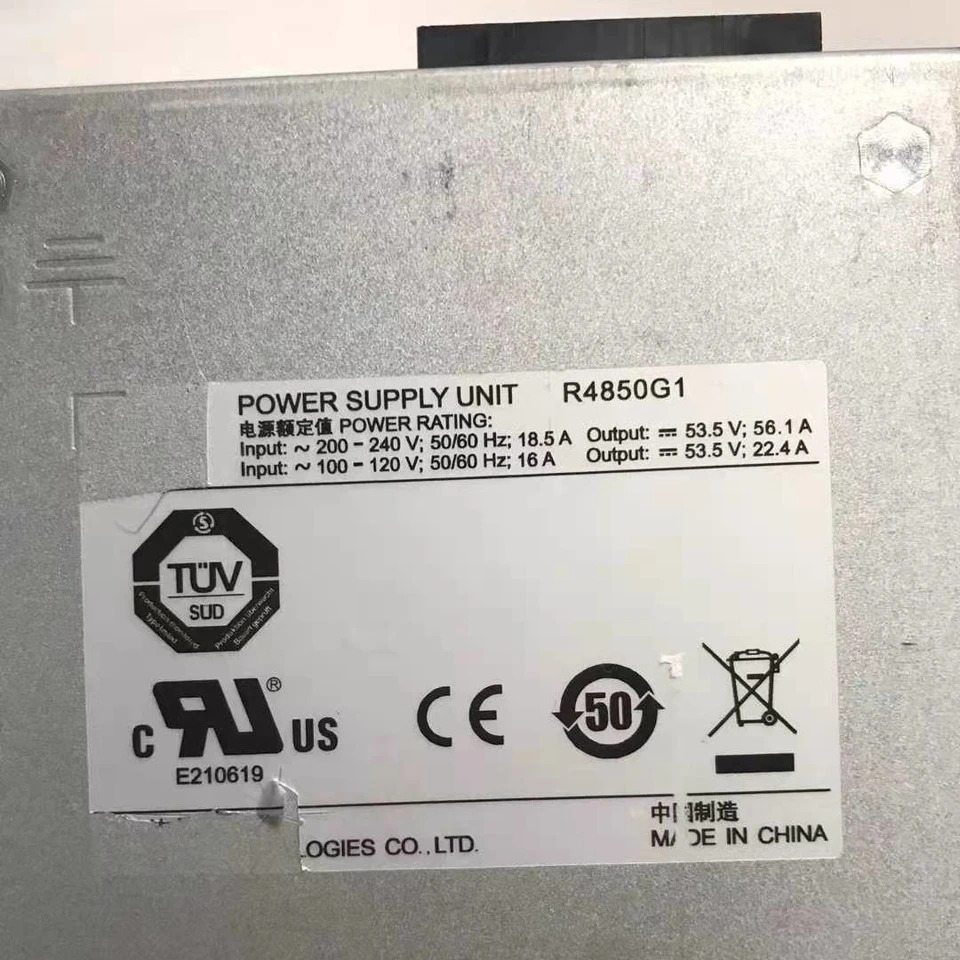 화웨이호환 디지털 정류기 모듈 고효율 고전력 밀도 53.5V DC 기본 출력 R4850G1