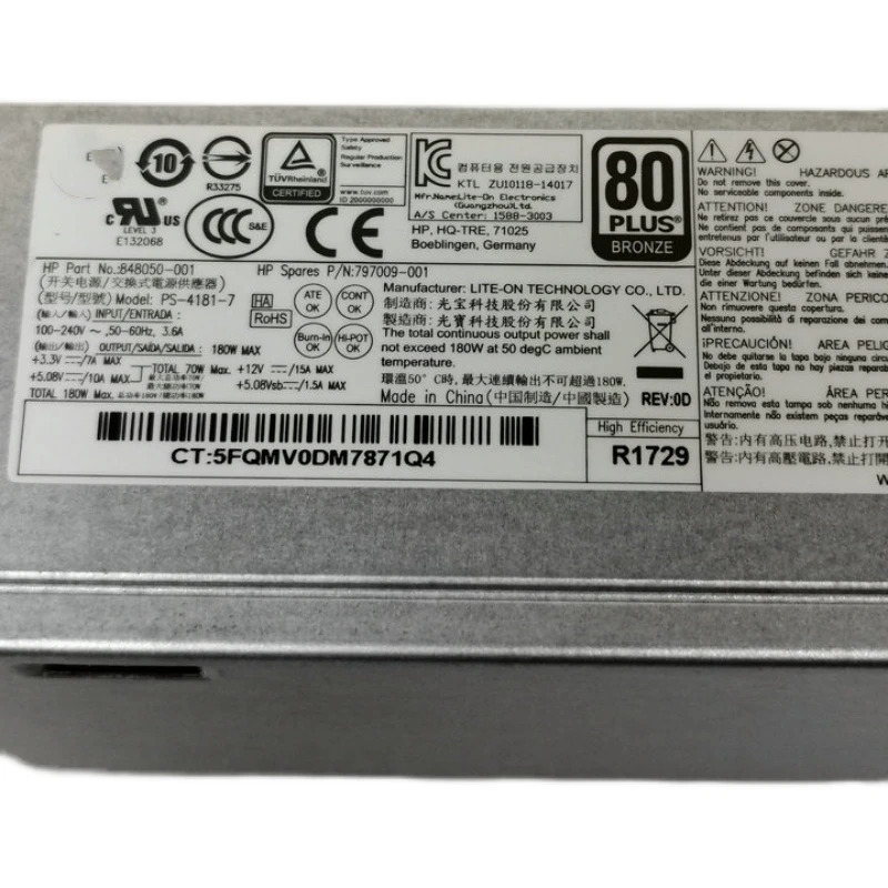hp호환 PS-4181-7 PCE019 DPS-180AB-20A 797009-001 PSU