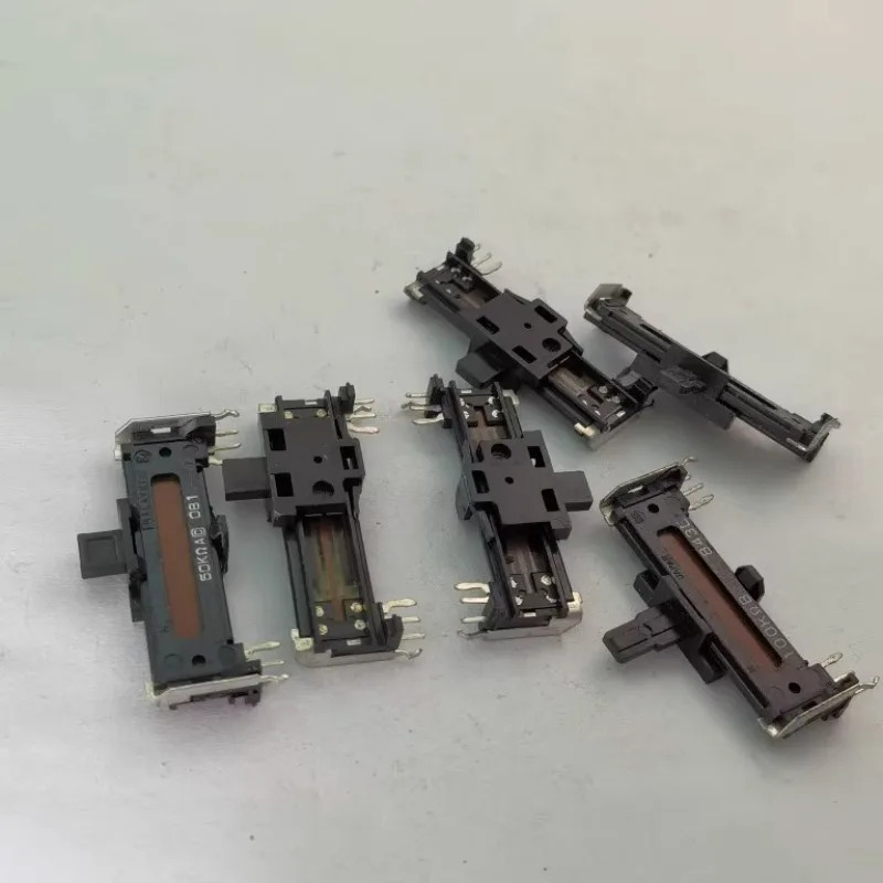 10pcs 36MM 직선 슬라이딩 페이더 듀얼 전위차계 B100K 중간점 A50K