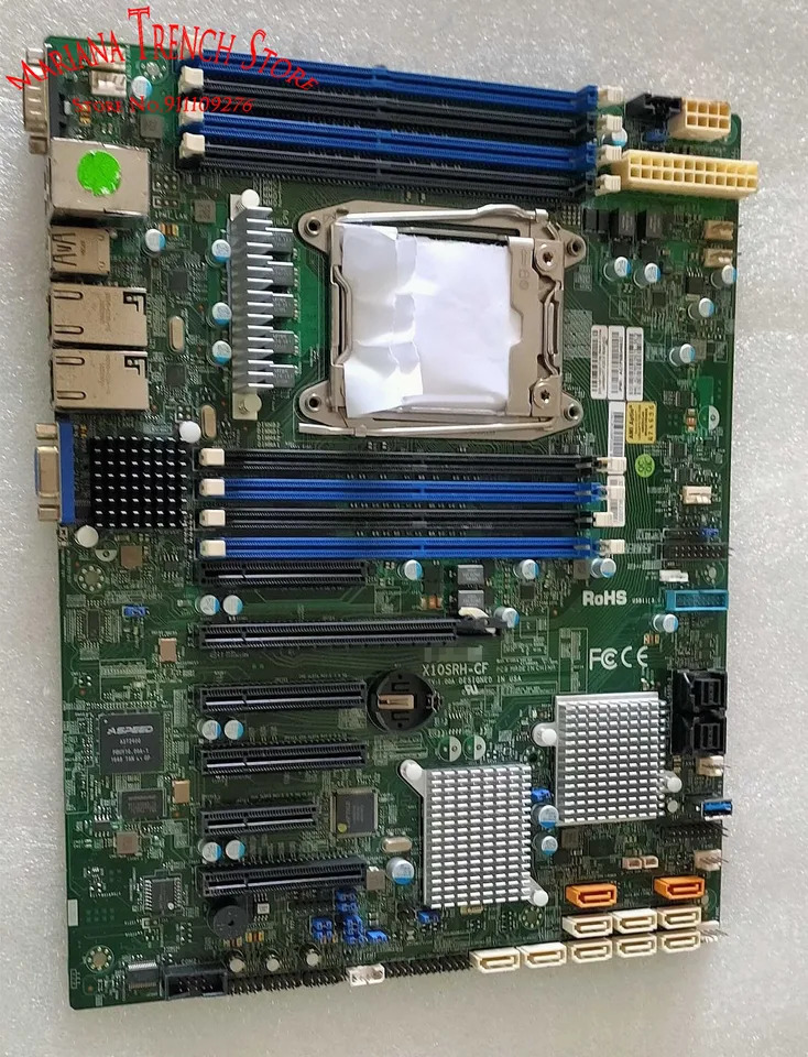 슈퍼마이크로 마더보드X10SRH-CF LGA2011 E5-1600/2600 V3/V4 패밀리 프로세서 DDR4 ECC i350-AM2 듀얼 포트 GbE LAN