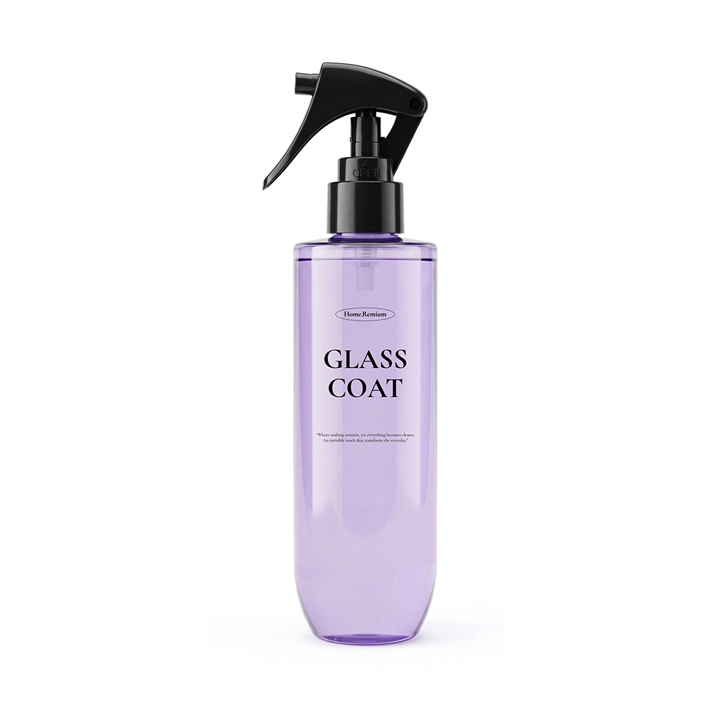 홈리미엄 글라스코트 먼지 방지 얼룩 제거 거실 욕실 유리 세정제 250ml, 1개 - 상품 이미지