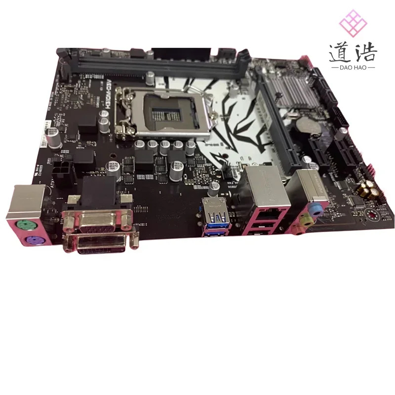 H310M-D3V 마더보드 PCI-E3.0 DVI USB3.1 USB2.0 SATA III LGA 1151 DDR4 마이크로 H310 메인보드 완전 작동 리퍼