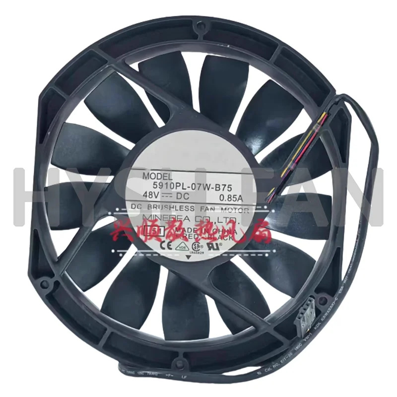 오리지널 17025 알루미늄 합금 냉각팬 48V 0.85A 5910PL-07W-B75