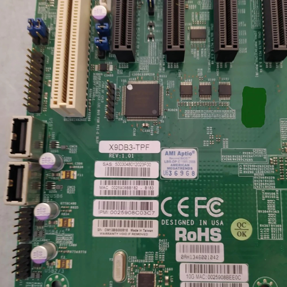 Supermicro 마더보드X9DB3-TPF LGA 1356 DDR3 SATA3 PCI-E 3.0 IPMI 2.0 Xeon 프로세서 E5-2400 v2