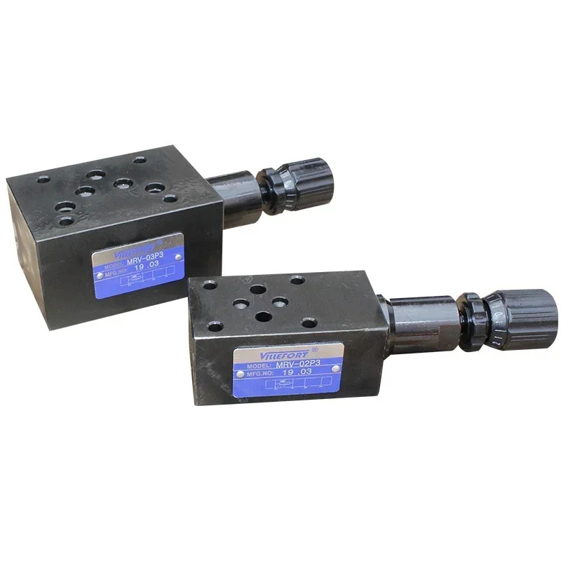 MRV-02 MRV-02P MRV-02B MRV-02A 압력 샌드위치 체크밸브 유압 모듈형 릴리프 밸브 MRV03 MRV-03