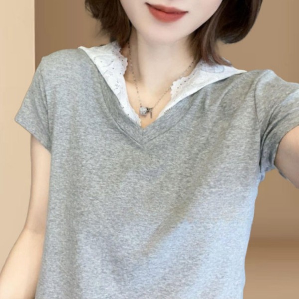 라틴댄스복 댄스스포츠 줌바 방송 반팔 티셔츠 여성 사교 라인 댄스상의 - 상세 이미지 4