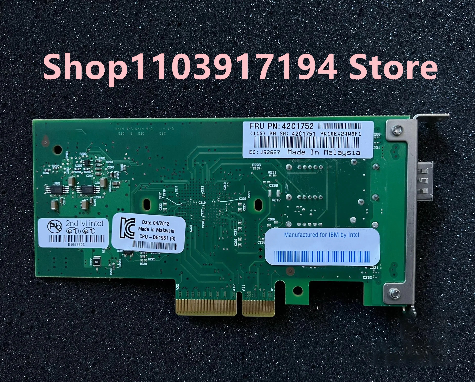단일 포트 기가비트 광섬유 네트워크 카드 IBM 42C1752 42C1751 42C1750 9400PF