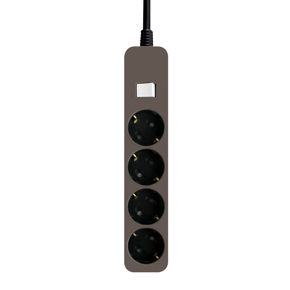 코니야 짧은 멀티탭 컬러 디자인 고용량 3구 4구 과부하차단 50cm 이미지 6