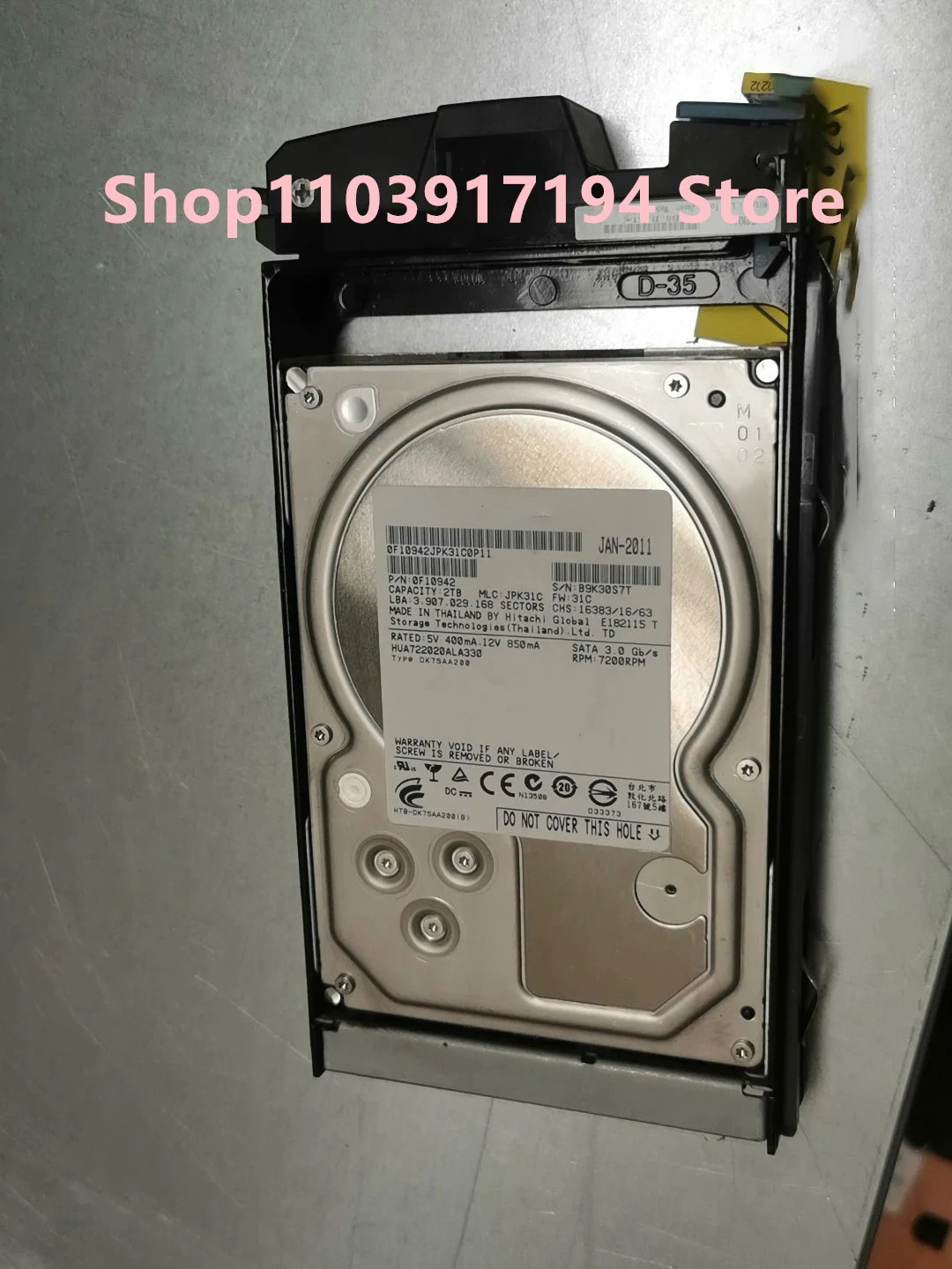 Hitachi HUA723020ALA640 HDS 3276139-D 마그네틱 어레이 하드 2T