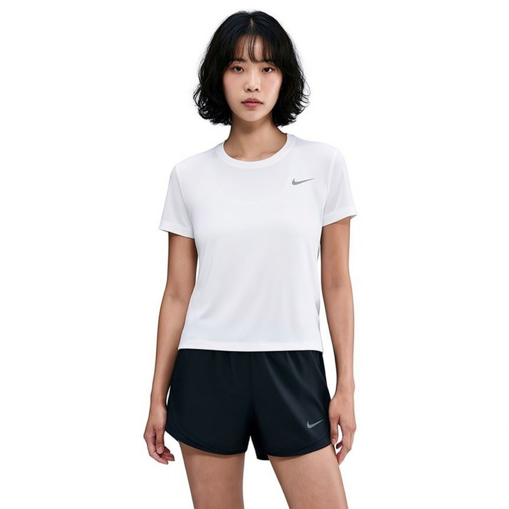 나이키 드라이핏 마일러 여성 반팔 러닝탑 티셔츠 AJ8122-100, S - 상세 이미지 2