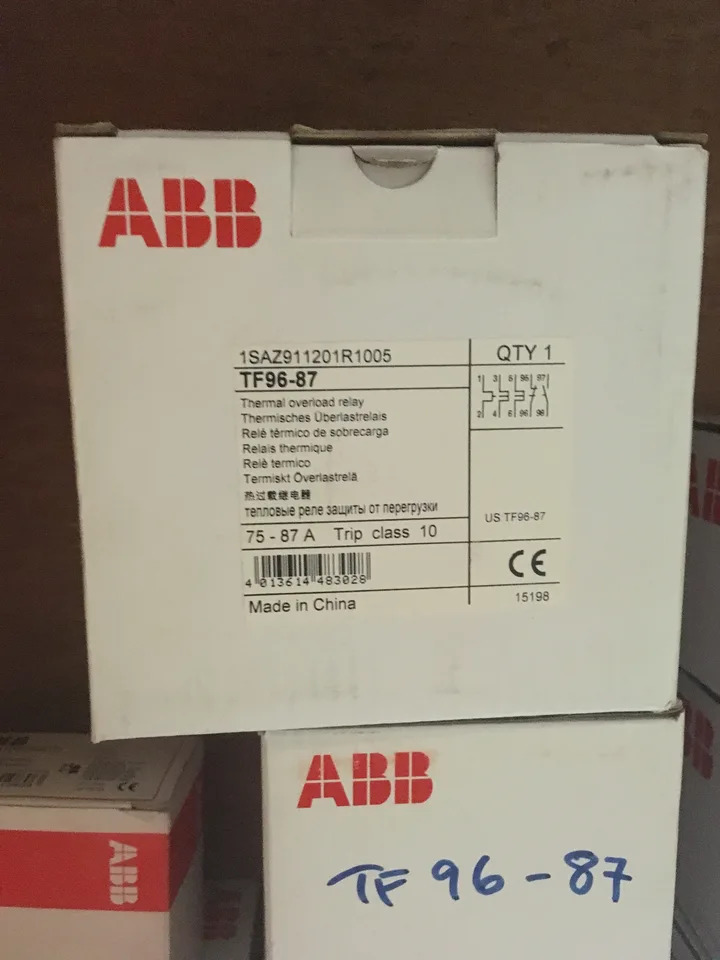오리지널 ABB TF 시리즈 열 과부하 릴레이 TF96-87 10140888 신