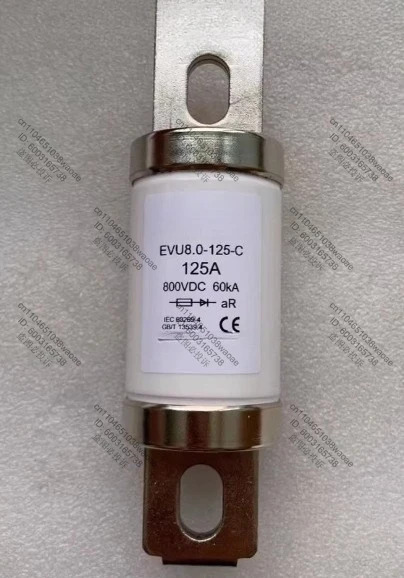 EVU8.0-125-C 고전압 DC 퓨즈 125A 800VDC 60kA 완전히 기능 리퍼 완료
