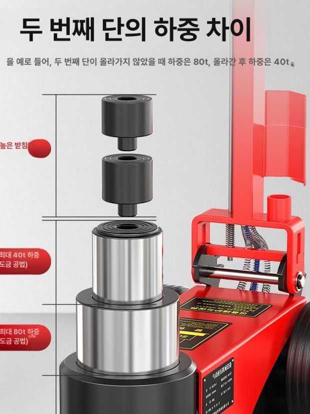 대형 에어잭 공압 가레지 정비 전기도금 수평 타이어 카센터 유압작기 직선 유압자키 - 상세 이미지 4