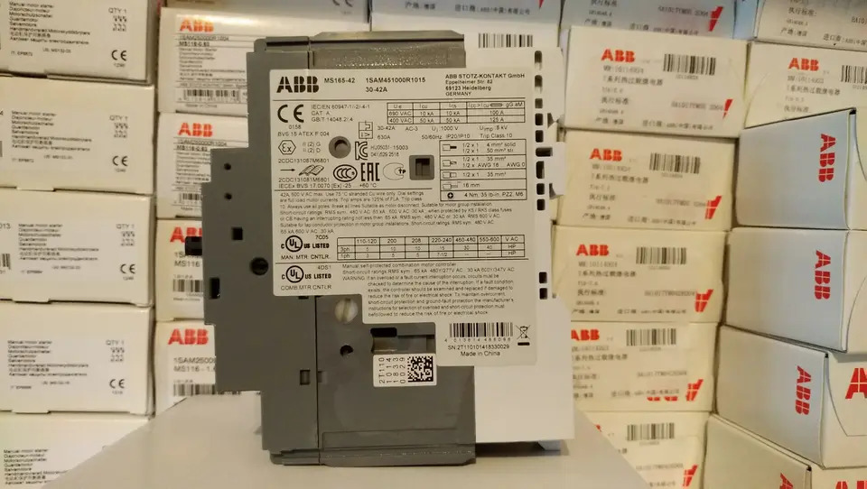 모터 보호 회로차단기 ABB MS165 시리즈 MS165-42 신