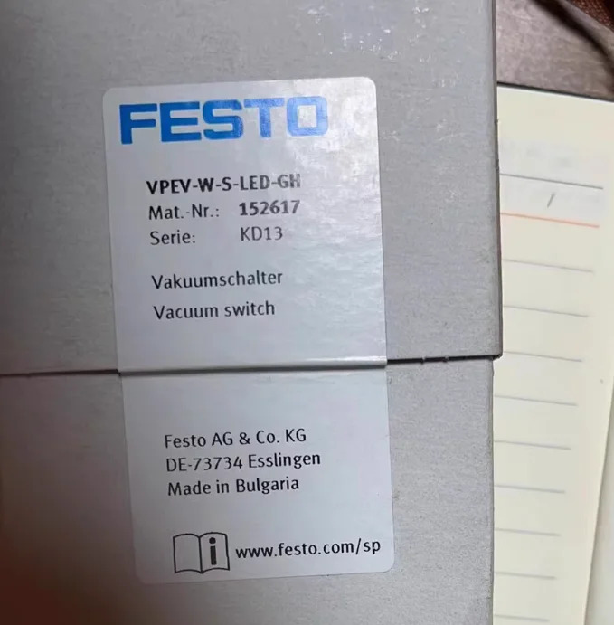 FESTO 진공 스위치 152617-VPEV-W-S-LED-GH 152619-VPEV-W-KL-LED-GH 신