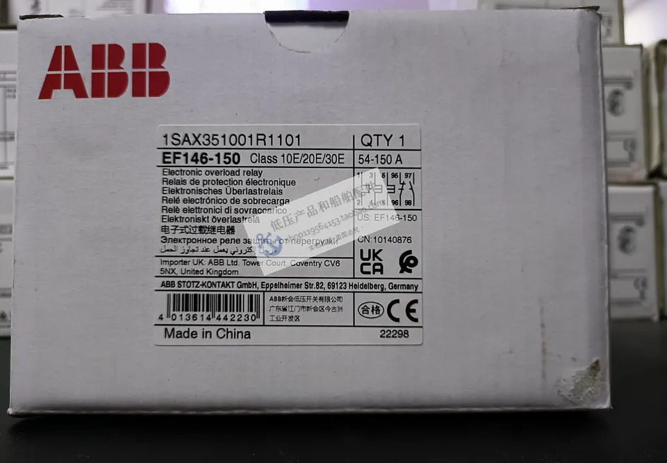 오리지널 ABB 전과부하 릴레이 EF146-150 현재 54-150A