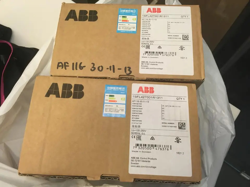 오리지널 ABB 접촉기 AF116-30-22-13 DC AC 공유 100-250V 신