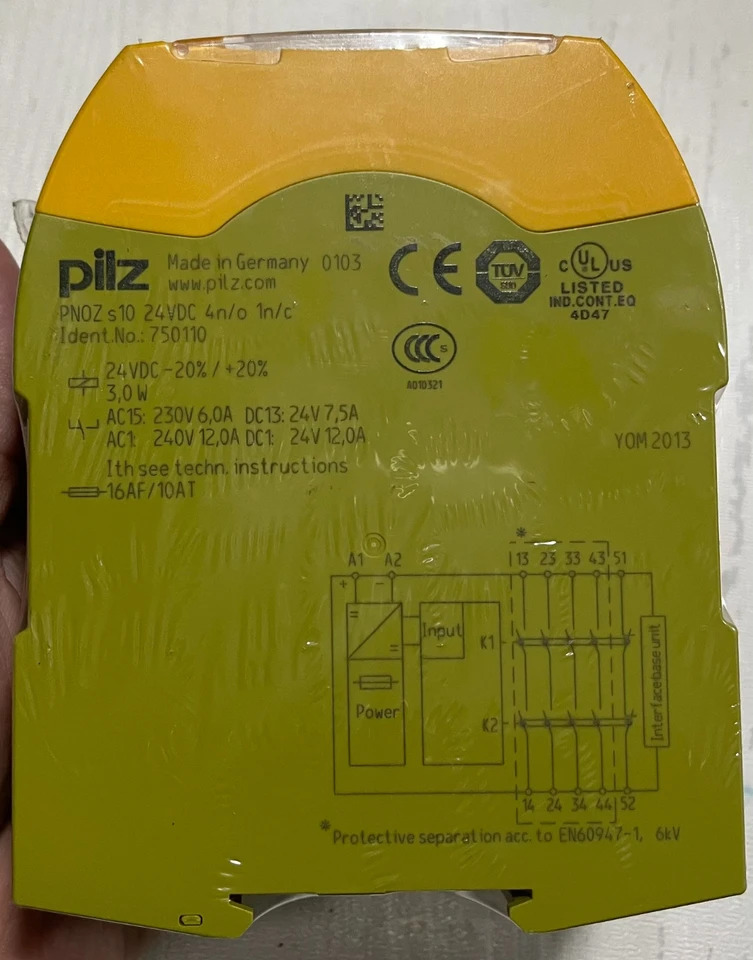 750110 PNOZ s10 24VDC 안전 릴레이 신