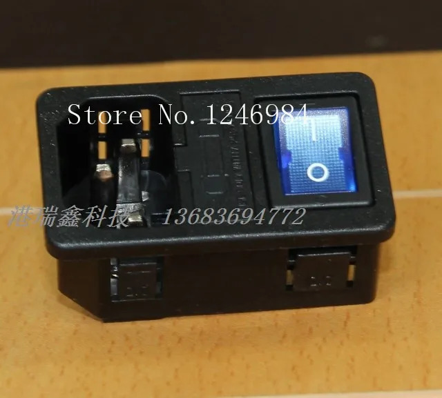 RLEIL AC 전원 콘센트 블랙 트리플 스위치 보험 1.0mm 1.5mm 2.0mm 잭 RL10-1F 레드 그린 블루 옐로우 -- 50p