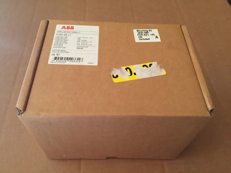 오리지널 ABB AC 접촉기 A185-30-11 AC24V AC110V AC220V 신