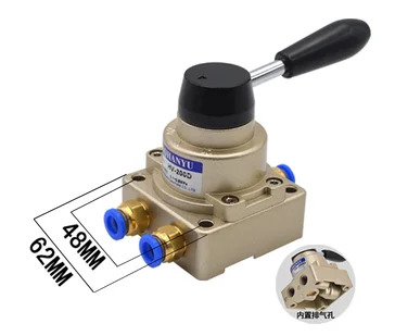 LQHANYU 공압 스위치 수동 로터리 밸브 HV-200B HV-200D HV-02 HV-03 HV-04