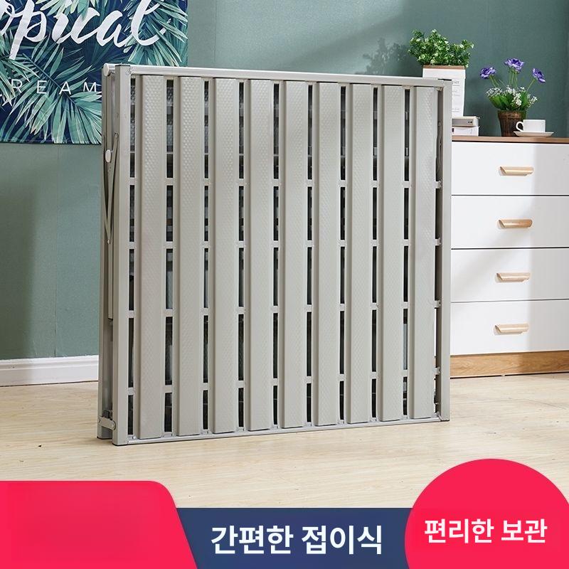 철제 받침대 원목 깔판 공간활용 실목 깔개 간편 접이식침대프레임 싱글침대 폭 - 상세 이미지 3