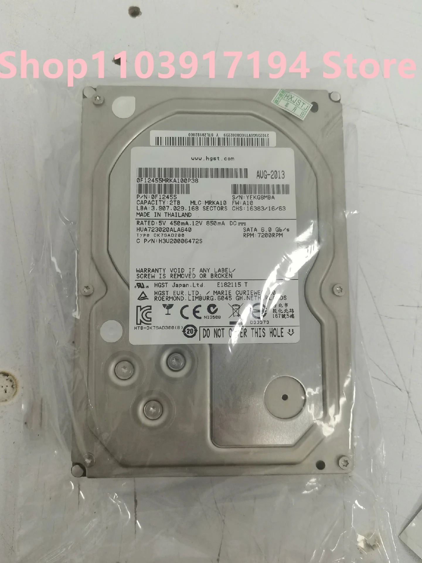 Hitachi HUA723020ALA64 SATA 2TB