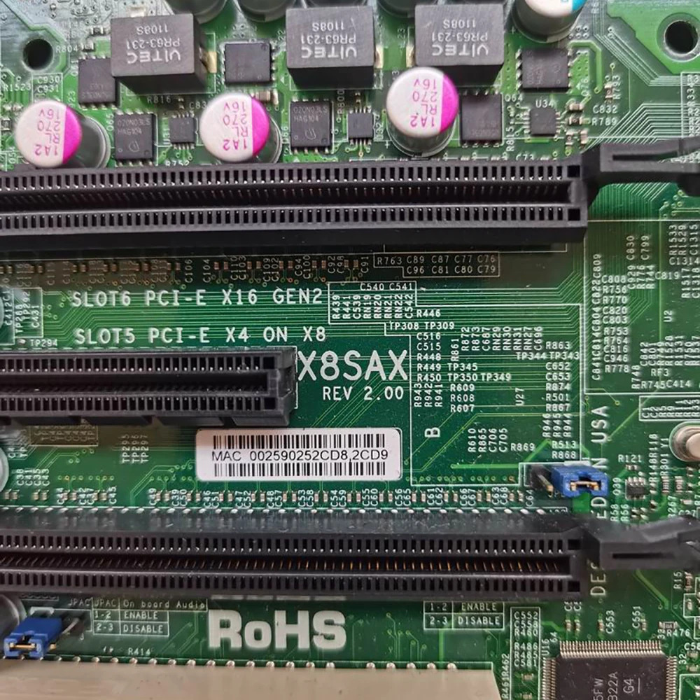 Supermicro 산업제어 장비 마더보드 REV 버전 2.00 단일 채널 X58 X8SAX