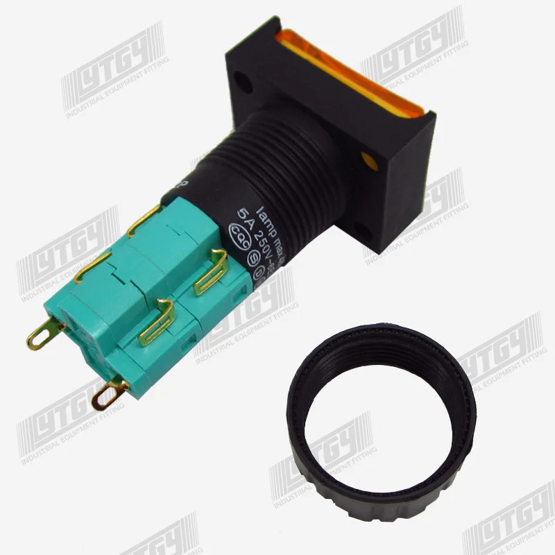 EMA 조명 푸시 버튼 스위치 원형 LED DC6V 12V 24V 110V-10p 01P-RA40.S2P 01P-SA40.S2P 16mm