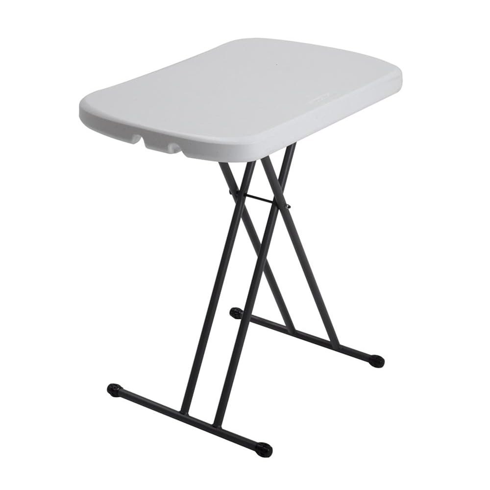 라이프타임 80251 조절식 접이식 노트북 테이블 TV 트레이, 26인치, 흰색 화강암 Almond 30 Inch Tray - 상품 이미지