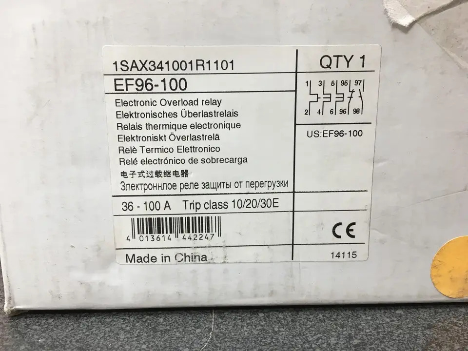 ABB EF 전과부하 릴레이 EF96-100 신