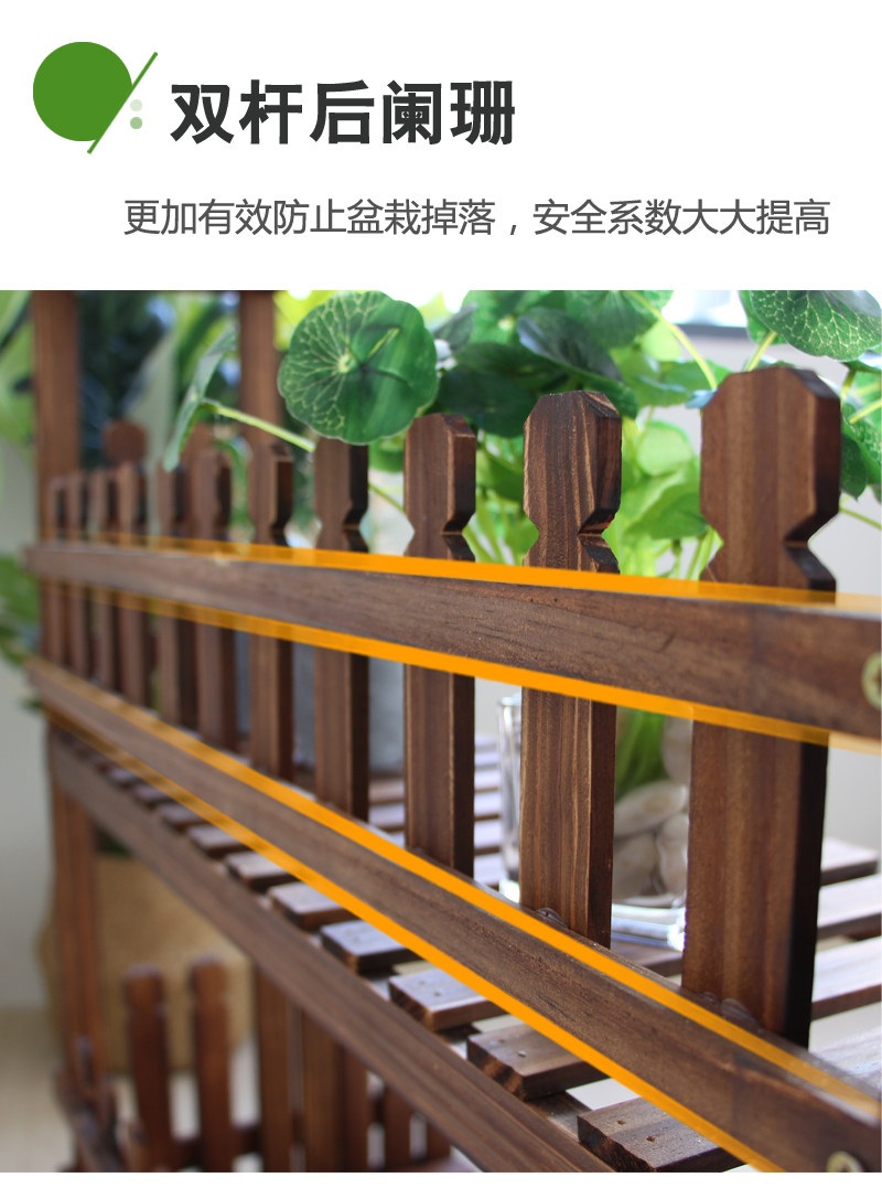 원목 화분 거치대 3단 이동식 바퀴형 플랜테리어 선반 행잉 식물 정리대 랙 - 상세 이미지 2