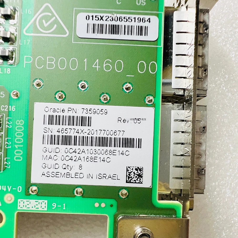 멜라녹스 100G cx556A경우 7359059  SUN 듀얼 포트 10기가비트 네트워크 어댑터 MCX556A-ECAT
