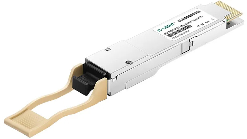 C-라이트 QDD-400G-ER8 호환 400GBASE-ER8 QSFP-DD PAM4 1310nm 40km LC SMF DOM 광 트랜시버 모듈