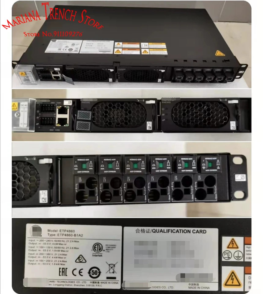 ETP4860-B1A2 화웨이호환 임베디드 텔레콤 파워 ETP4860 220Vac 단상 또는 120V 240Vac 분할상 380Vdc HVDC 60A