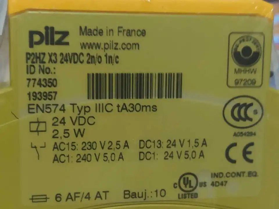 PILZ 안전 릴레이 P2HZ X3 일련 774350 신