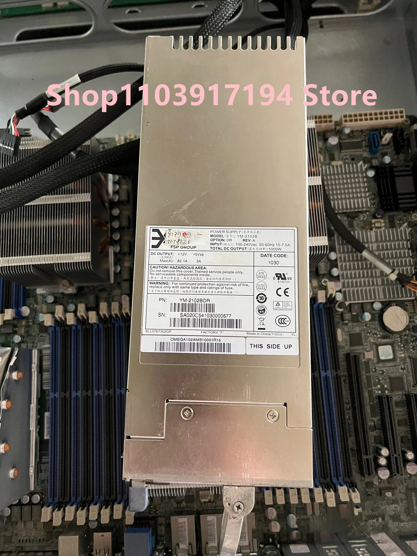 Sugon A840R-G -10 서버 전원공급장치 3Y YM-2102B YM-2102BBR 1000W