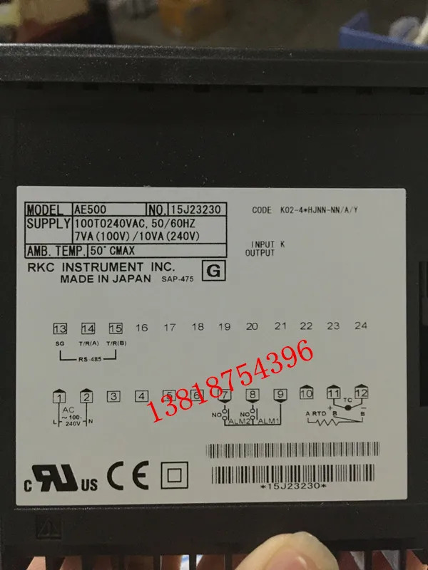 일본 RKC 온도 모니터 AE500 KO2-4 x HJNN-NN/A/Y PKC 델타