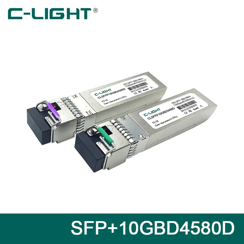 SFP-10G-BX80 10GBASE-BX SFP 1490nm-TX/1550nm-RX 80km DOM 트랜시버 모듈 C-Light OEM